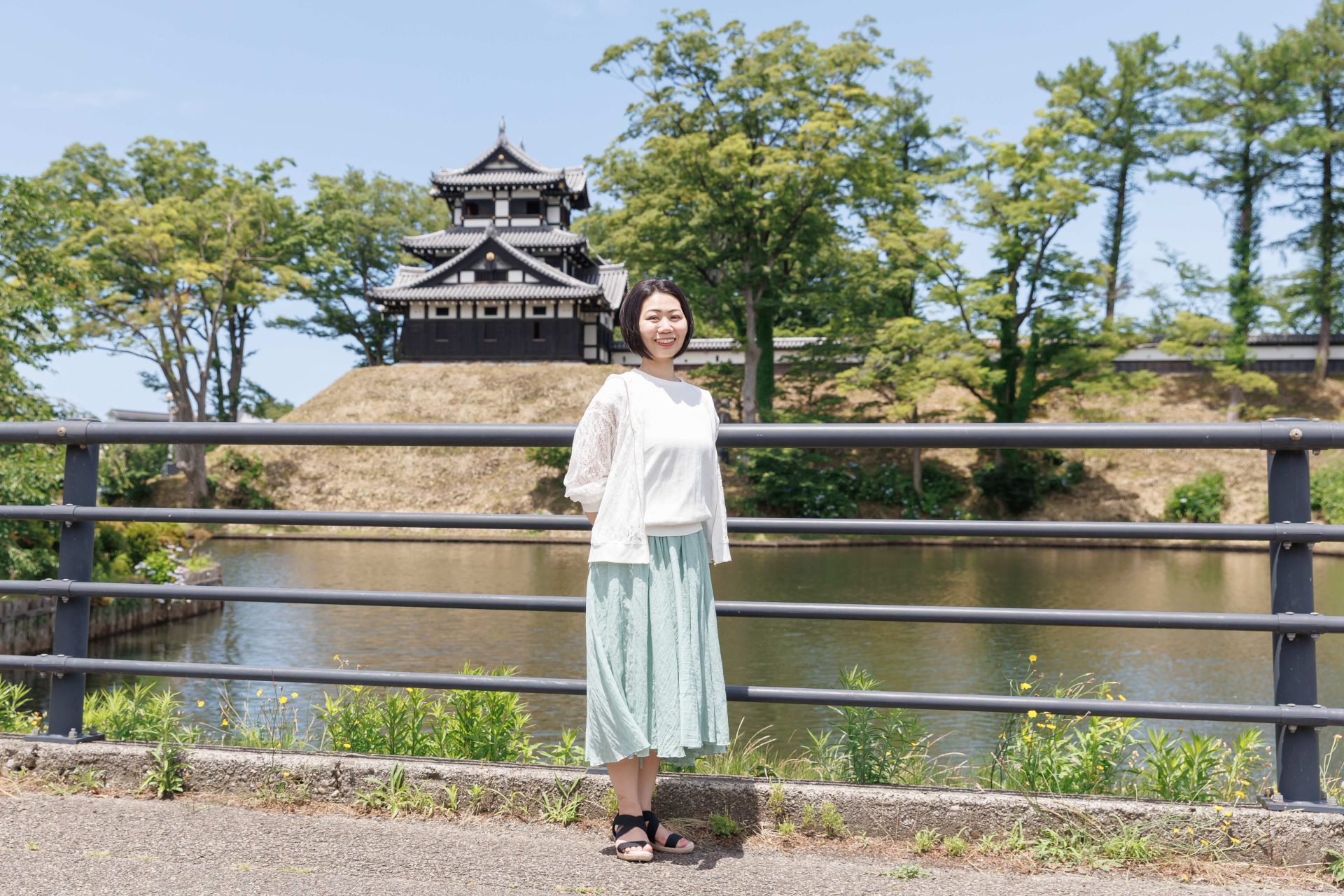 高田城址公園にて大竹美和子さん